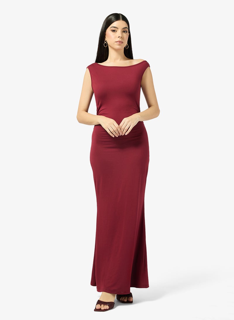 ELLA Aysmmetric Neck Bodycon Dress - Image 4